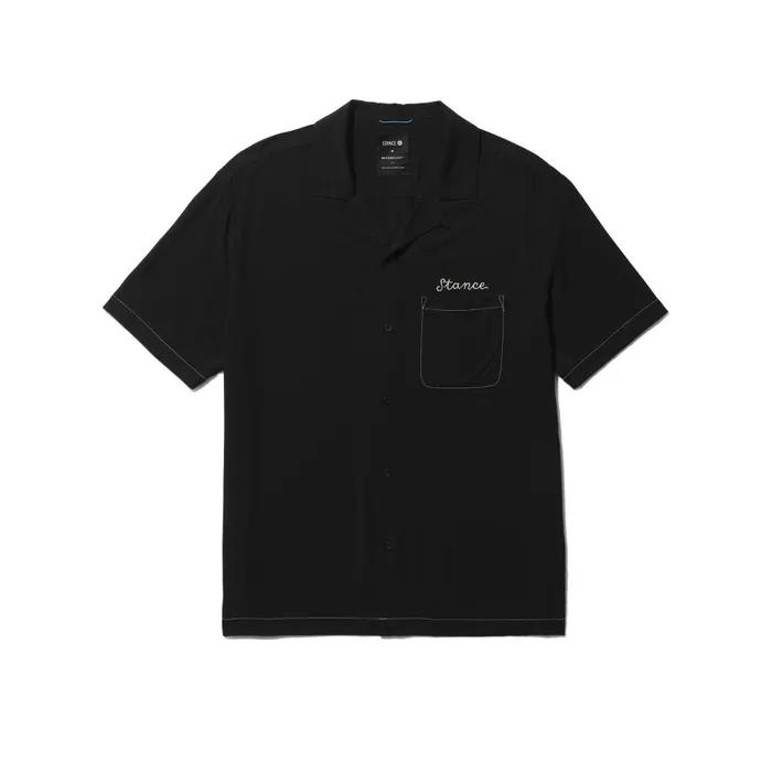 Yoto Button Up Shirt Black Men Stance Shirts and Tees