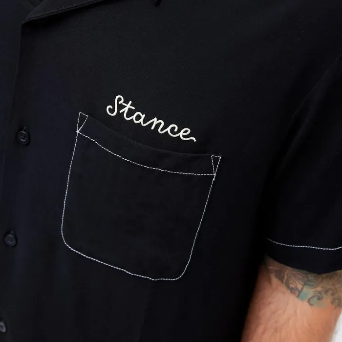 Yoto Button Up Shirt Black Men Stance Shirts and Tees