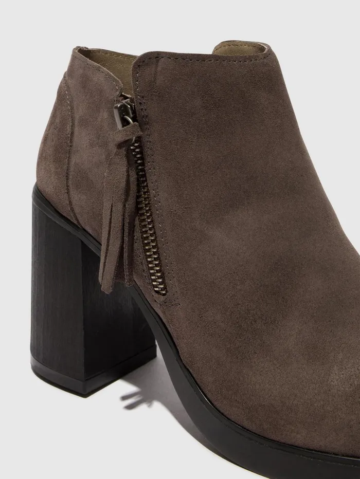 Zip Up Ankle Boots SHAR986FLY ANTHRACITE Women Fly London Ankle Boots