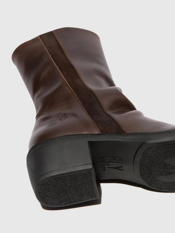 Zip Up Boots MECY092FLY DKBROWNEXPRESSO Women Fly London Boots