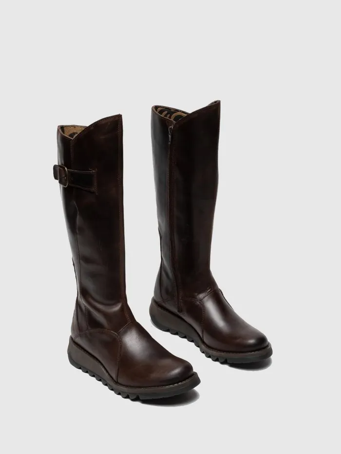 Zip Up Boots MOL 2 DK BROWN Women Fly London Boots
